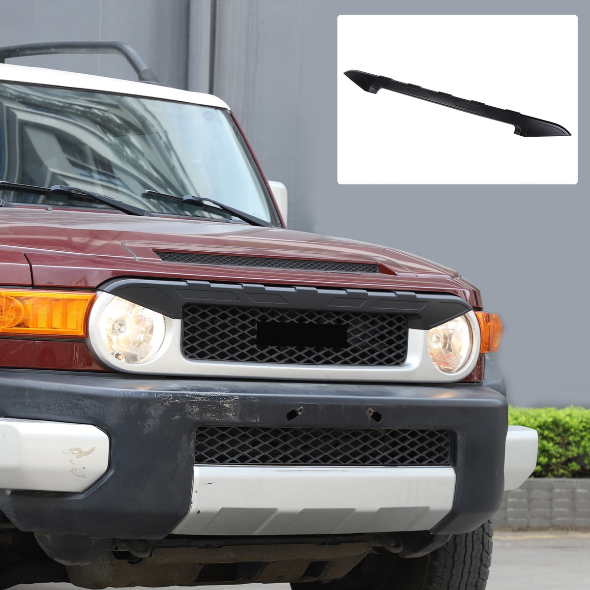 Matte Black ABS Front Grille Headlight Trim For Toyota FJ Cruiser 2007-2021 US 22