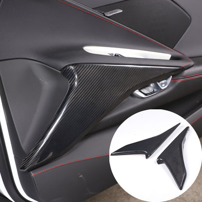 Real Carbon Fiber Interior Door Armrest Panel Trim Cover for Corvette C8 2020-26 5