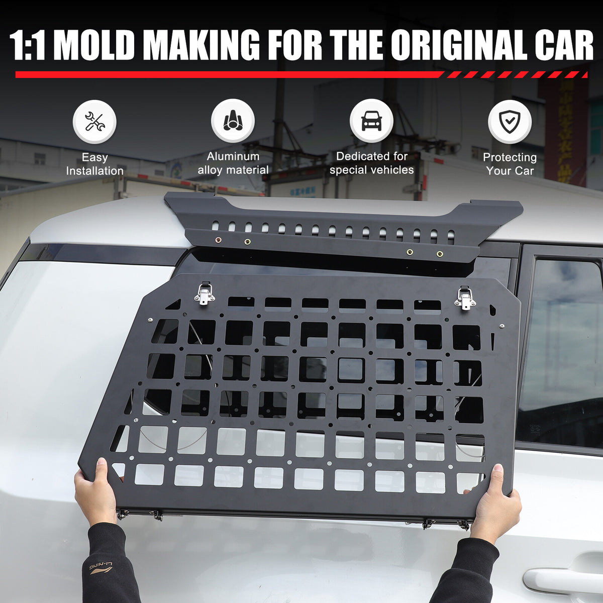 Left Side Molle Panel Trunk Shelf Storage Organizer For Land Cruiser LC250 US 19