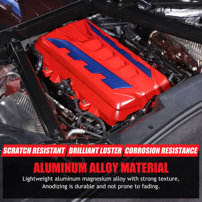 Engine Bay Panel Cover Trim in Edge Blue/Red/Black For Corvette Coupe C8 2020-26 - Styles 1-5 31