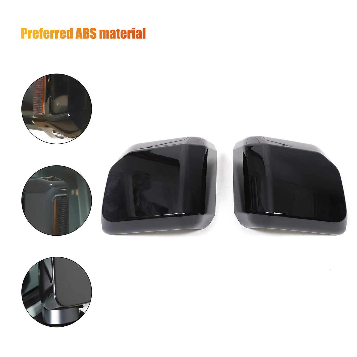 Glossy Black Door Handle & Rearview Mirror Cover For Toyota LC250 2024+ 5