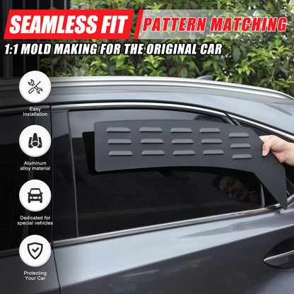 Aluminum Rear Door Window Louver Air Vent Panel Trim Cover For Lexus NX 2015+ 21