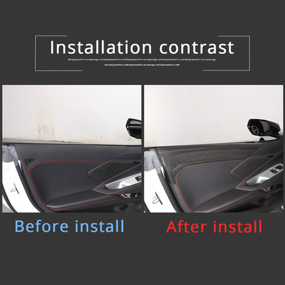 Real Dry Carbon Fiber Full Interior Center Set Trim Kit For Corvette C8 20-25 US - Styles 51-55 9