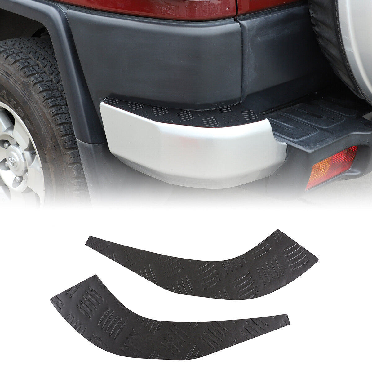 Rear Lower Bumper Side Trim Panel cover Sticker for Toyota FJ Cruiser 07-21 1
