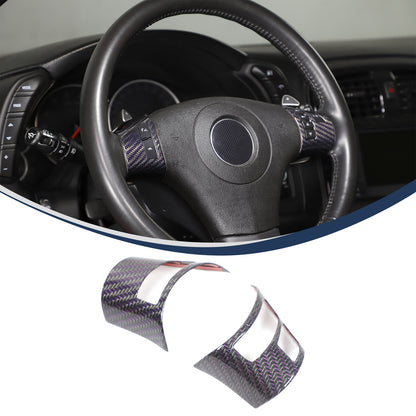 Real Carbon Fiber Steering Wheel Button Cover Trim For Corvette C6 2005-2013 20