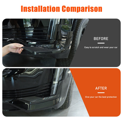 ABS Carbon Fiber Front & Rear Bumper Corner Trim Set For Cadillac Escalade 21-23 23
