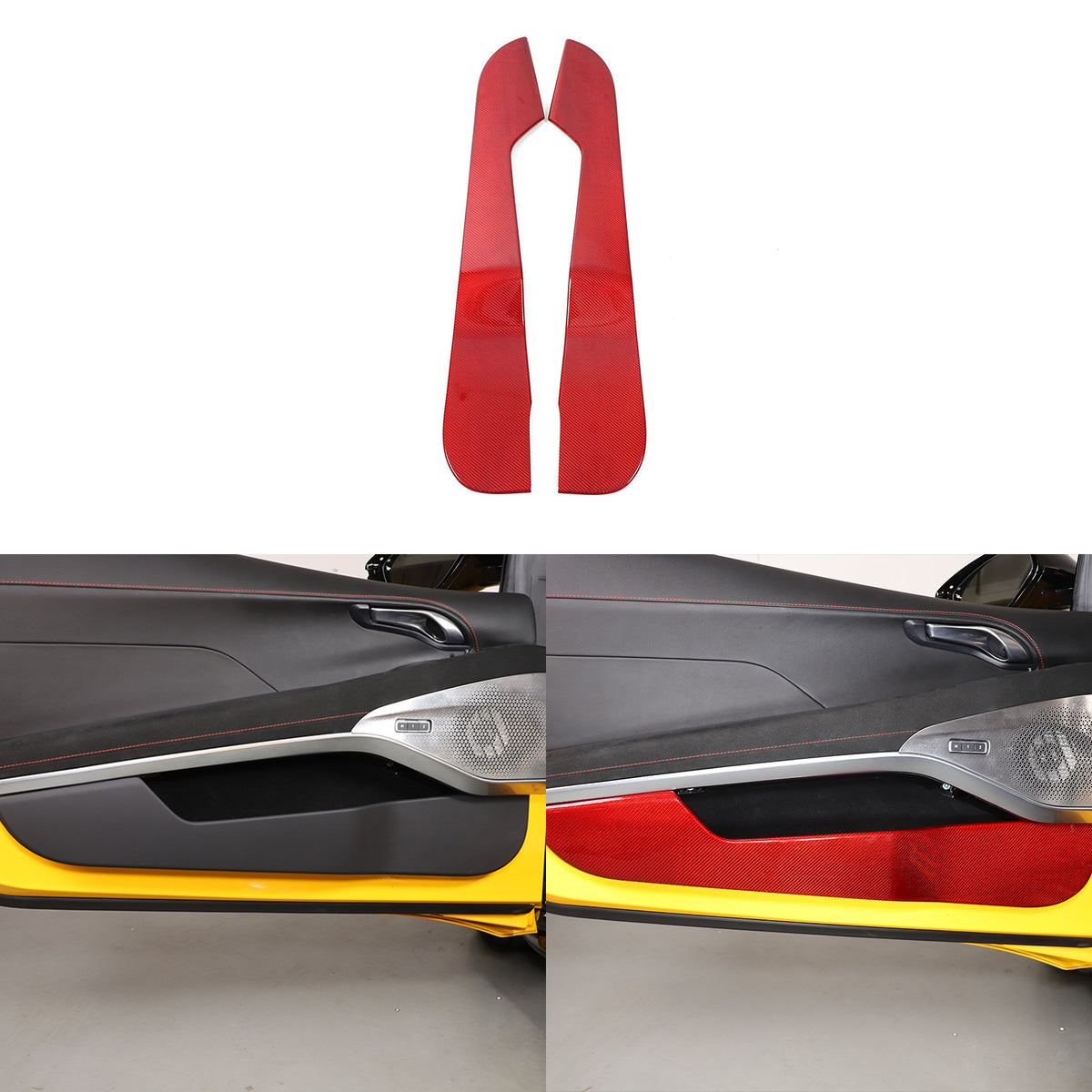 Red Real Carbon Fiber Interior Exterior Conosle Trim Cover For Lotus EMIRA 21-25 201