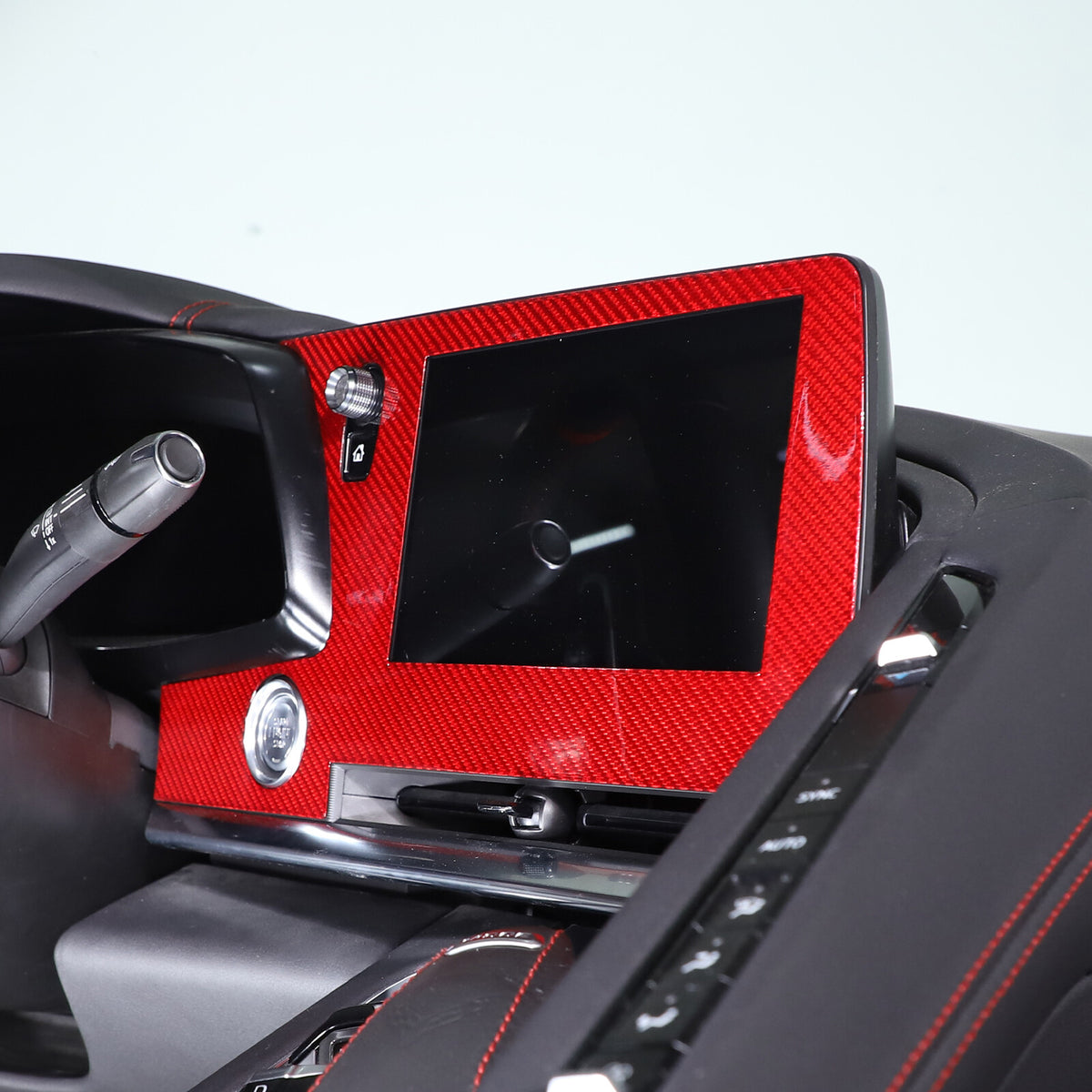 Red Real Carbon Fiber Full Interior Set Decor Trim Kit for Corvette C8 20-25 - Styles 41-45 20
