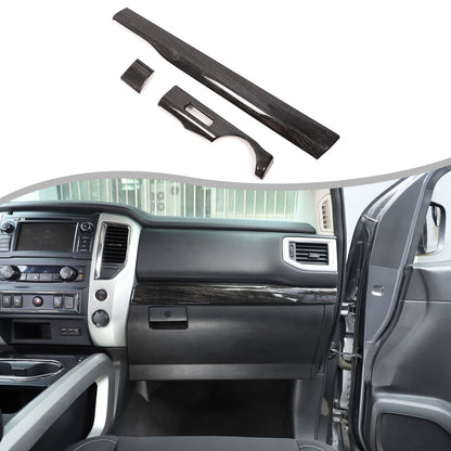 Black Wood Grain ABS Glove Box Upper Trim For Nissan Titan 2016-2023 US 10