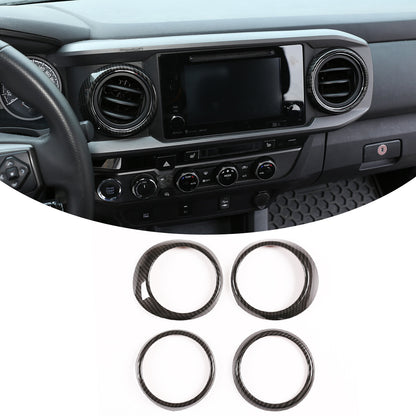 Carbon ABS Full Interior Center Console Kit Cover Trim Set For Toyota Tacoma 16+ 9