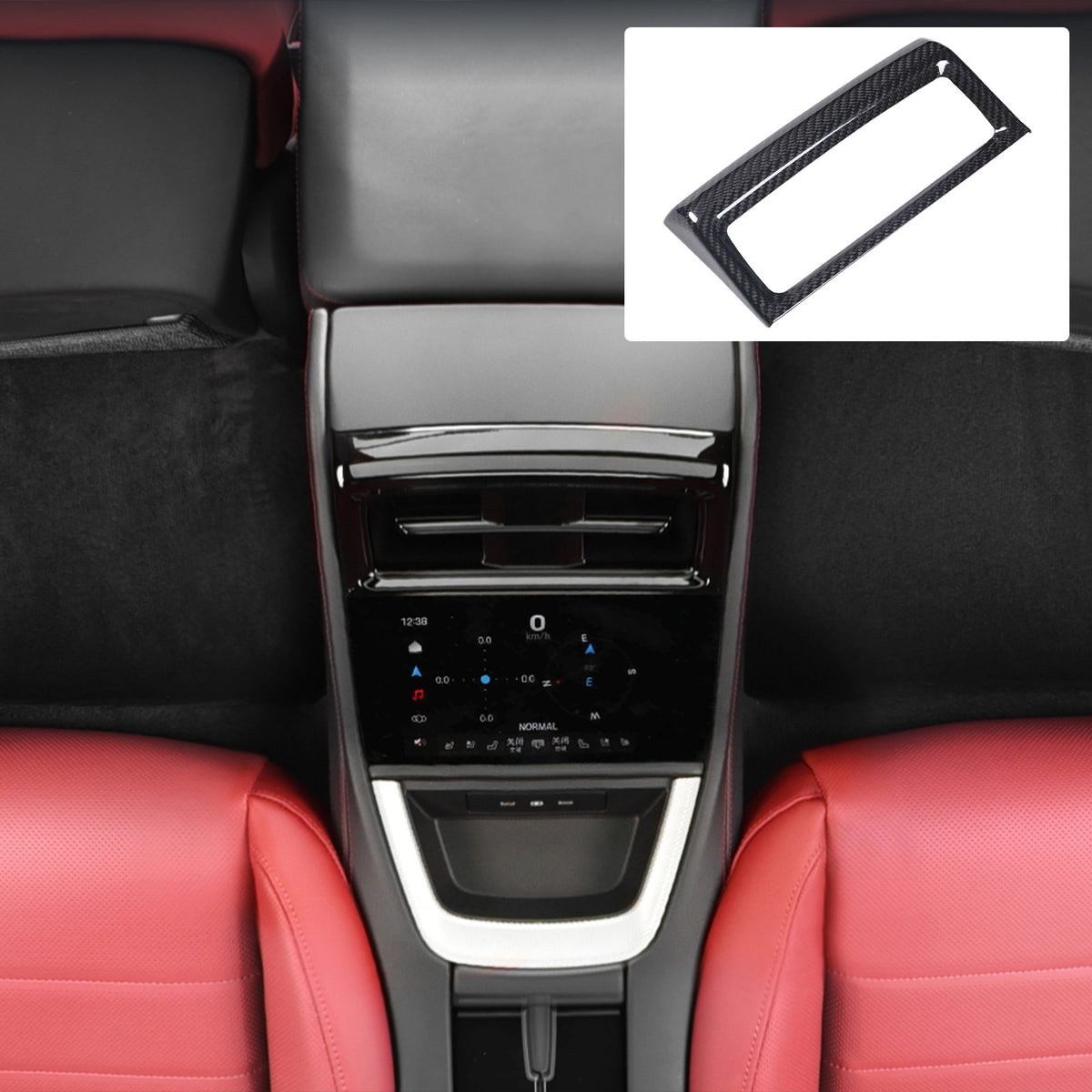 Real Carbon Fiber Rear Air Outlet Frame Trim For Porsche Panamera 972 2024+ 13