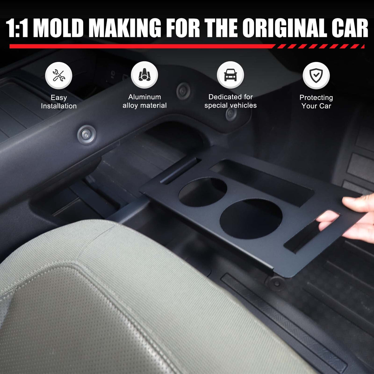 Alloy Lower Centre Console Cup holder Box For Land Rover Defender L663 20-24 US 13