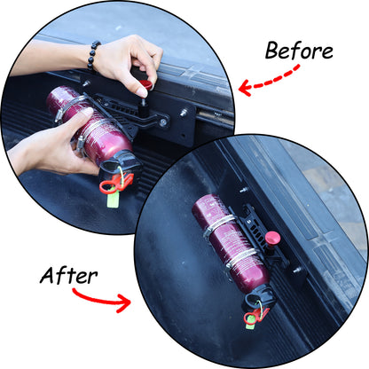 Black Car Fire Extinguisher Mount Bracket For Toyota Tacoma/Tundra 2016-23 10