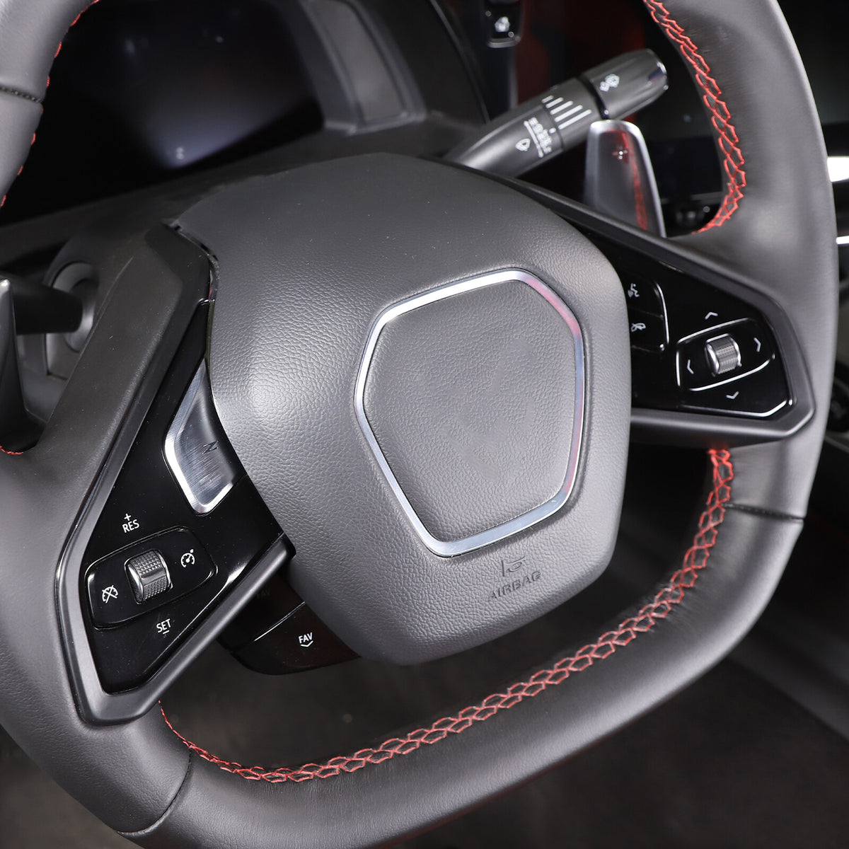 Matte Black ABS Full Interior Set Cover Trim Kit For Corvette C8 2020-25 - Styles 1-5 31