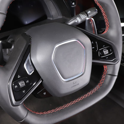 Matte Black ABS Full Interior Set Cover Trim Kit For Corvette C8 2020-25 - Styles 1-5 31
