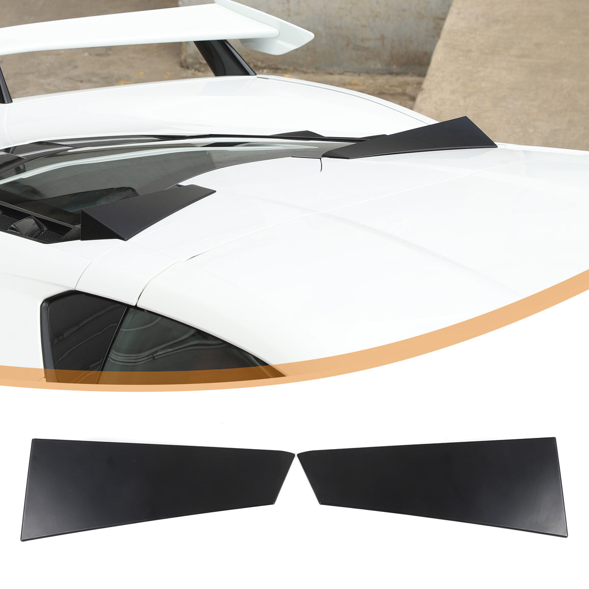 Matte Black Rear Windshield Spoiler Trim Strip For Corvette C8 Coupe 2020+ 9