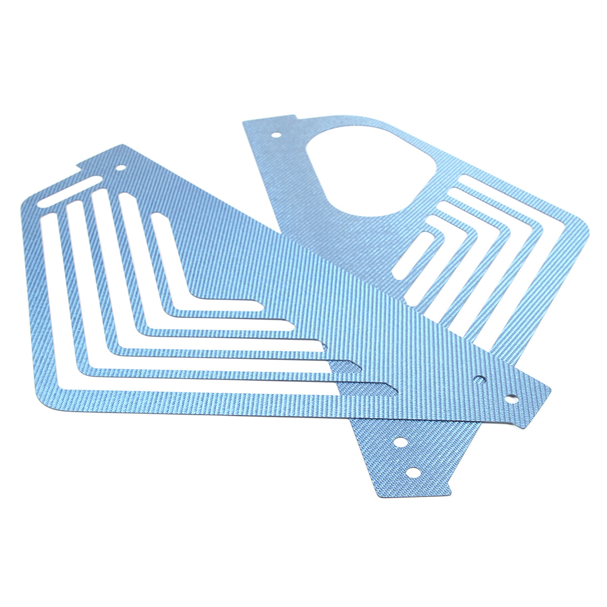 Blue Real Carbon fiber Engine Bay Side Panel Cover Overlay For Corvette C8 Coupe 16