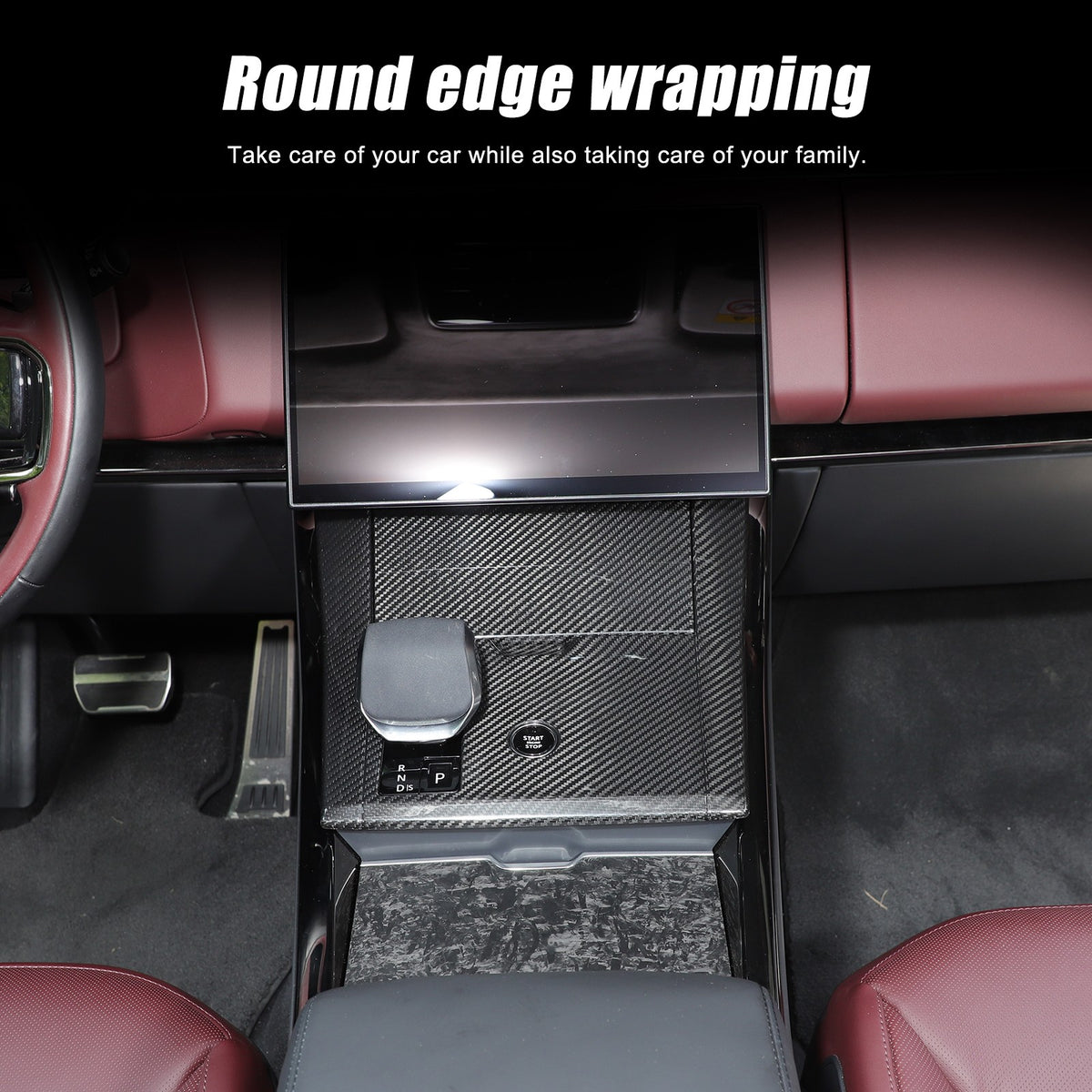 Real Carbon Fiber Center Gear Shift Panel Trim For LR Range Rover Sport L461 23+ 15