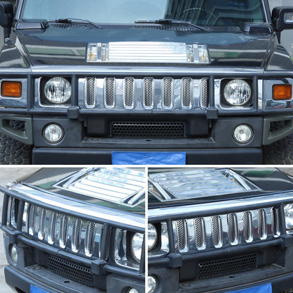 Silver Chrome Exterior Door Handle Mirror Hood Vent Trim Kit For Hummer H2 03-09 144
