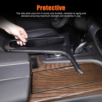 Carbon Fiber ABS Center Console Gear Shift Panel Trim For Cadillac Escalade 21+ 21