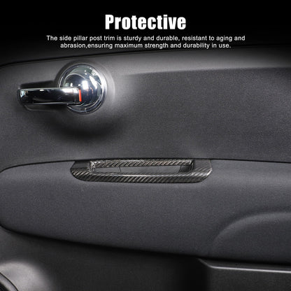 Real Carbon Fiber Mirror Adjustment Panel Trim For Fiat 500 312 2010-2022 20
