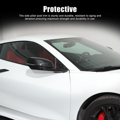 Forged Real Carbon Fiber A-Pillar Triangle Trim Cover For Corvette C8 2020+ 7
