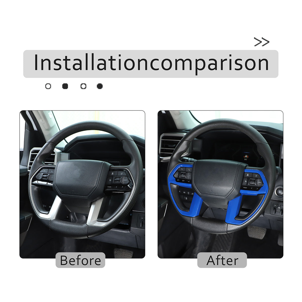 ABS Blue Car Center Panel Trim Interior Accessories For Toyota Tundra 2022-2026 - Variants 6-10 72
