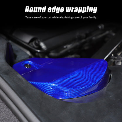 Blue Real Carbon Fiber Rear Strut Shock Tower Cover Mag Ride For Corvette C8 20+ 7