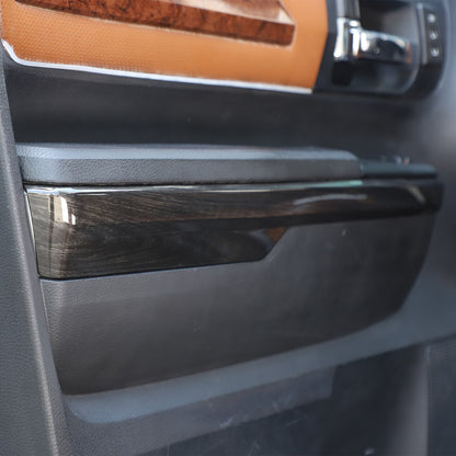 Black Wood Grain ABS Door Armrest Lower Trim For Toyota Tundra 2014‑2020 15