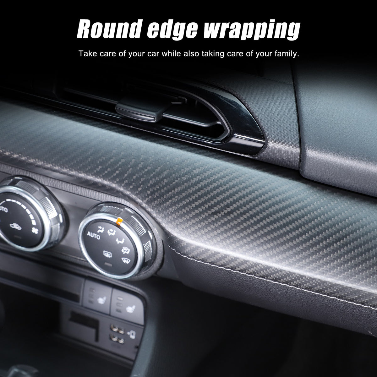 Matte Real Carbon Fiber Dashboard Center Trim Trim For Mazda MX-5 Miata 2016+ 8