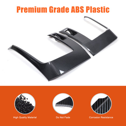 ABS Carbon Fiber Headlight Eyebrow Eyelid Cover Trim For Mitsubishi L200 2024-25 15