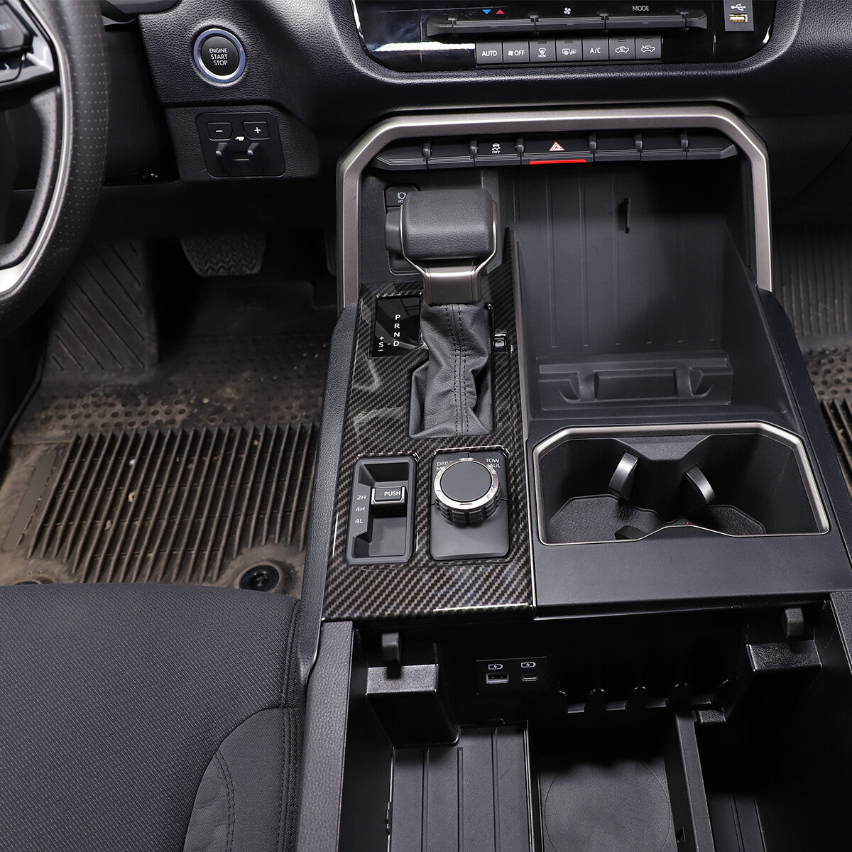 ABS Carbon Fiber Interior Set Cover Trim Kit For Toyota Tundra Sequoia SR 22+ - Styles 1-5 217