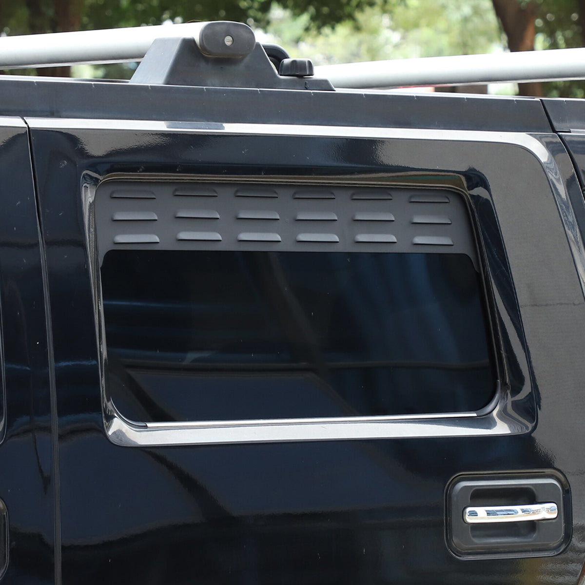 Black Alloy Wagon 2nd Row Door Window Air Vents Screens For Hummer H2 2003-09 US 6