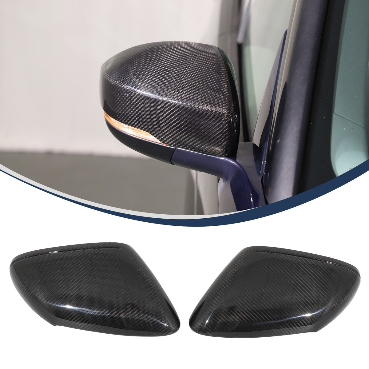 Real Carbon Fiber Rearview Mirror Trim For LR Range Rover Sport L494 14-22 US 16