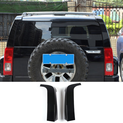 2pcs Glossy Black Window Pillar Posts Door Trim Cover For Hummer H3 2005-09 US 4