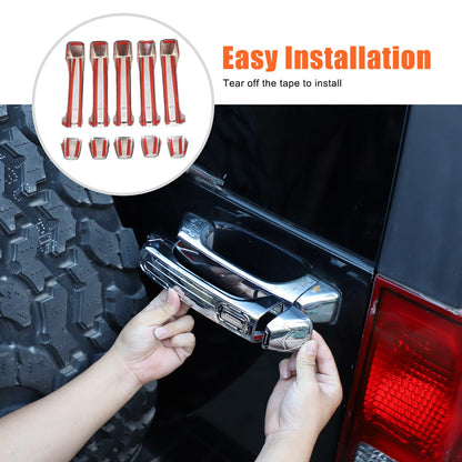 8PCS ABS Chrome Door Handle Cover Trim Shell Cover For Hummer H3 2005-09 US 8