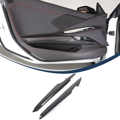 Real Honeycomb Carbon Fiber Interior Inner Door Panel Cover Trim for Corvette C8 8