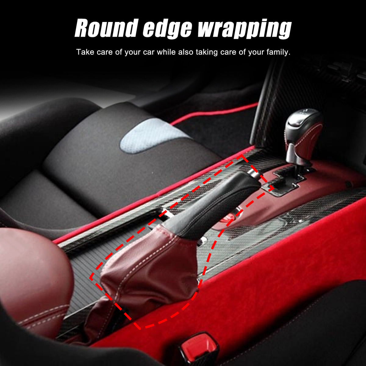 Matte Real Carbon Fiber Console Gear Shift Trim Sets For Nissan GTR R35 08-16 17