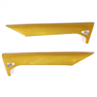 Yellow Carbon fiber Interior Door Upper Panel trim Cover For Corvette C8 2020-26 2