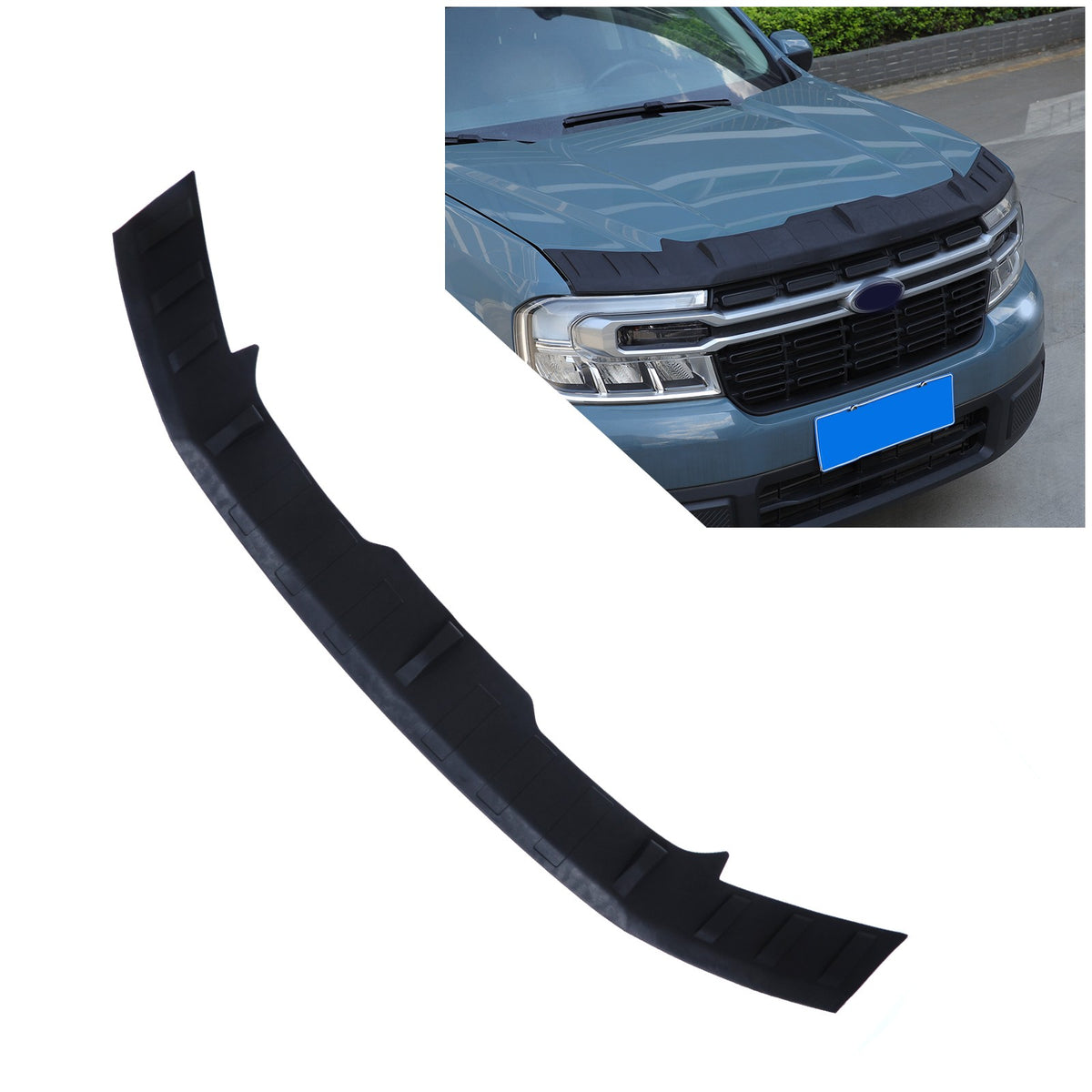 PU Leather Car Bonnet Hood Bra Wind & Bug Deflectors For Ford Maverick 2022+ US 18