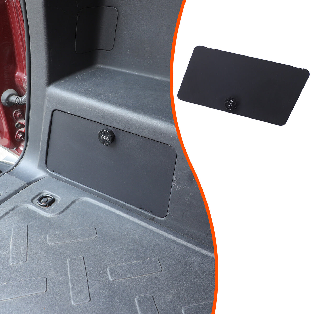 Steel Trunk Safe Left Side Storage Box Tray Vault For Toyota FJ Cruiser 2007-21 18