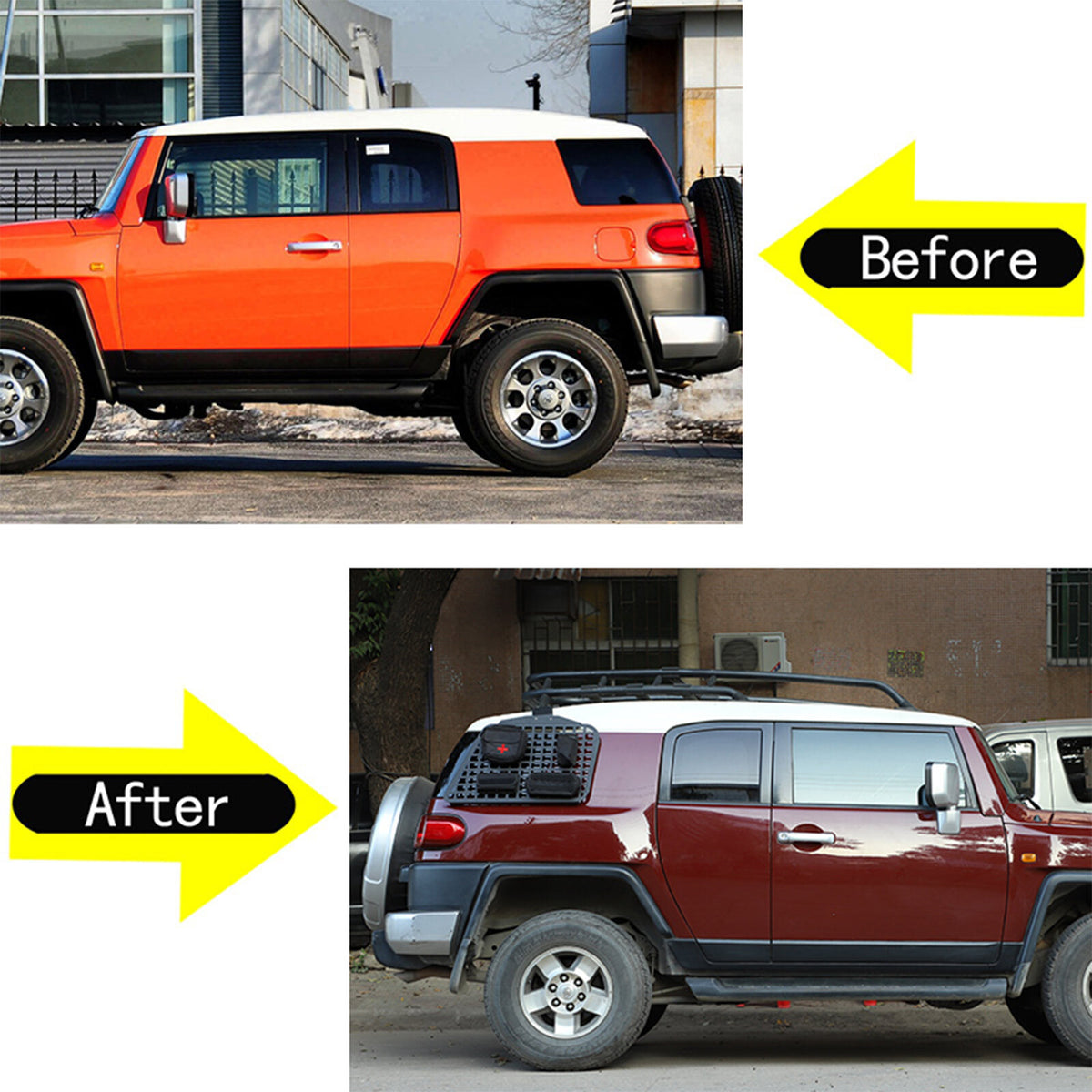 Right Side Exterior Rear Door Window Panel Trim for Toyota FJ Cruiser 2007-21 8