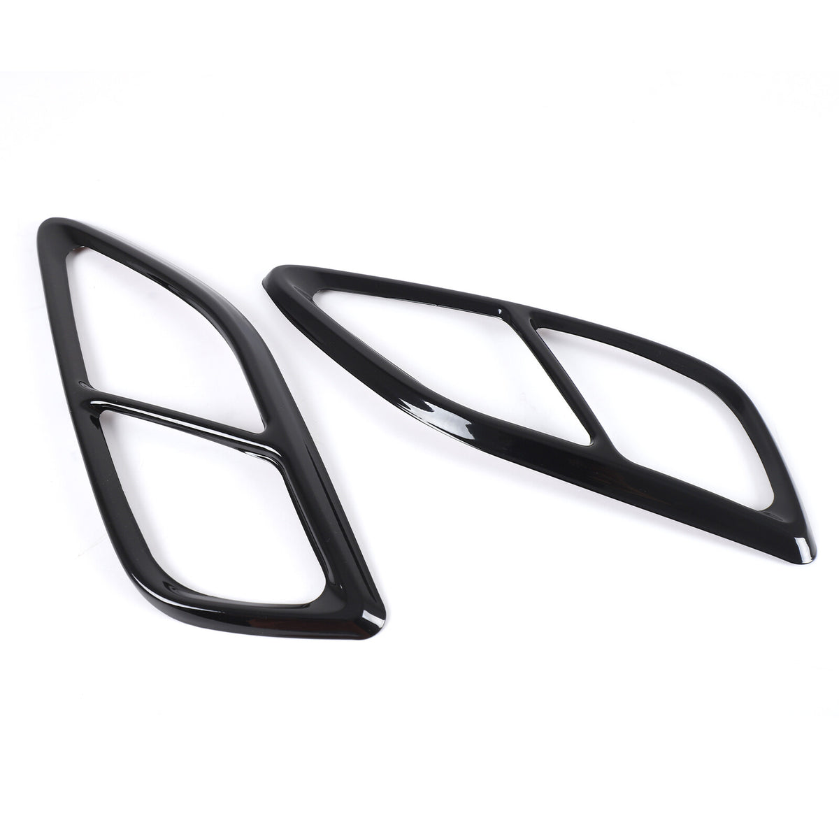 Stainless Steel Glossy Black Quad Exhaust Tailpipe Trim For Lincoln MKZ 2017-21 6