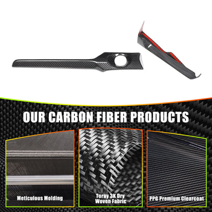 Real Carbon Fiber Center Console Ignition Button Trim For Corvette C8 2026+ US 17