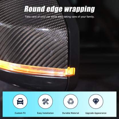 Real Carbon Fiber Outer Rearview Mirror Trim For LR5 Discovery 5 L462 2014-2021 9