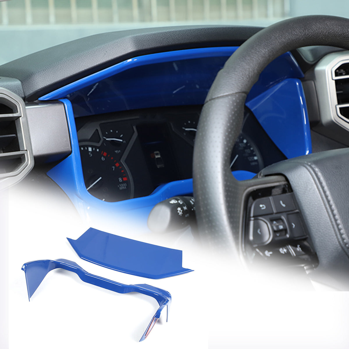 Matte Black Dashboard Instrument Frame Trim Cover For Toyota Tundra 2022-26 9