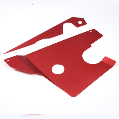 Red Alloy Car Engine Side Dust Panel Trim Cover For Corvette C7 2014-2019 12