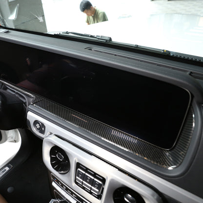 Carbon Fiber Dashboard Display Panel Trim For Mercedes Benz G Class W463 2019-20 7