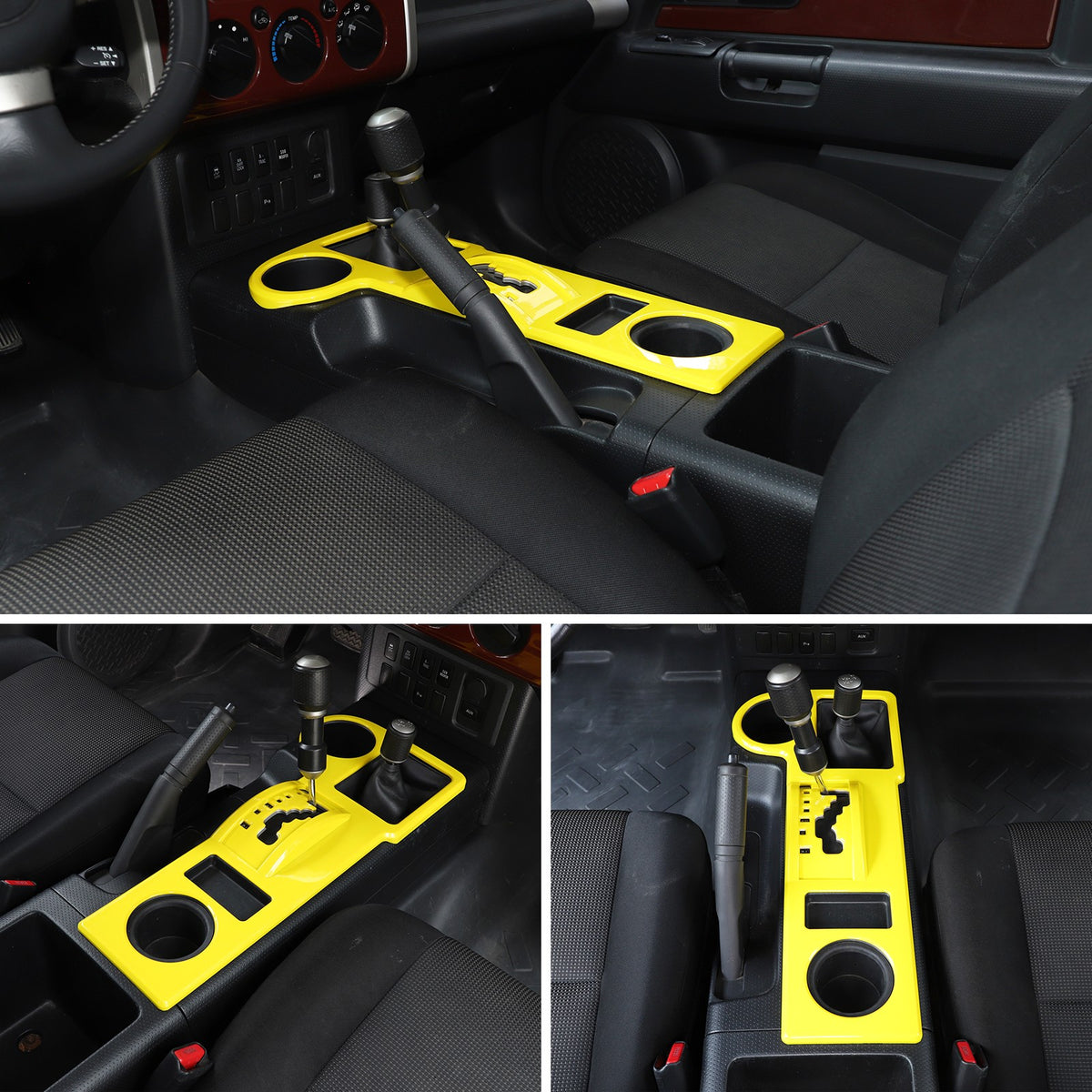 Yellow ABS Shift Panel Frame For Toyota FJ Cruiser 2007-2021 4