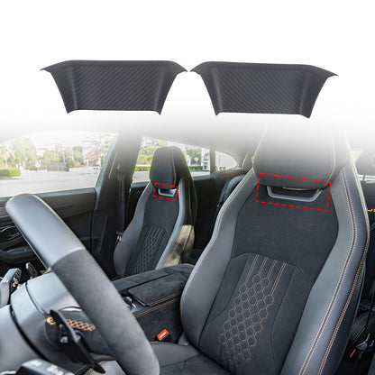 Matte Real Dry Carbon Fiber Seat Headrest Cover Trim For Lamborghini URUS 18-23 1